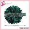 Fast delivery factory direct wholesale grosgrain flower hair clip green hair accessories (XH11-8438)