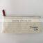 New pouch 2016 style customed plain printed cotton pencil bag with zipper