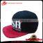 custom 3D embroidery 6 panels snapback caps and suede leather brim