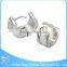 ZS13057 New design charming stainless steel hoop earrings rhinestone earring wholesale