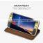 PEACOCKTION Jean Wallet Leather Case with Card Slot for Samsung S7 edge Soft TPU Micro magnetic adsorption flip case for S7