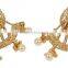 Indian Antique Gold Polished Finishing Drop Earrings
