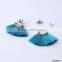 Red and blue silk tassel adorable summer fashion earrings