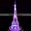 Led crystal eiffel tower model for the Valentine's day gifts