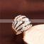 China factory direct wholesale jewelry rose gold full jewelled finger ring