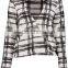 Long sleeve wrap front sexy women blouse 2016