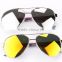 JMP614 2016 New Mirror Lens UV400 Metal Aviator Frame Bamboo Sunglasses