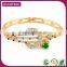 China Supplier Green Gemstone Gold Tassel Necklace Long Set