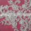 High Quality white french lace fabric for wedding dress/embroidered beaded tulle fabric/french lace fabric/chantilly lace fabric
