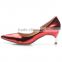 wholesale light wine red real leather low heel formal work shoes guangzhou