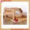Plain white square cardboard pizza box