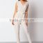 blue v neck crossover jumpsuit for women casual wear                        
                                                Quality Choice