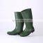 Manufacturer cheap green pvc rain boots without steel toe, cheap plastic pvc rain boots