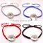 leather snap button bracelet, Button Charm Leather Bracelet Rhinestone