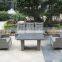 Rattan with stone glass sofa set aluminum wicker sofa set