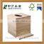 Trade assurance square solid raw wood wooden tissue box