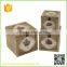 leaf printing small unfinished wooden boxes wholesale with handle