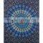 Indian Wholesale Tapestry Wall Hanging Hippie Indian Twin Bedspread Blue Mandala Throw Tapestries Exporter Supplier