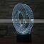 3D Optical Night Light Illusion Circle 7 RGB Light Colors 10 LEDs AA Battery or DC 5V Mixed Lot