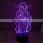 3D Optical Night Light Yoda Master 7 RGB Light Colors 10 LEDs AA Battery or DC 5V Mixed Lot