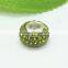 retail and wholesale big hole in middle resin base ball with AAA rhinestone paved shamballa beads for fashion bracelet