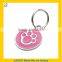 pink pet dog tag with pug printed