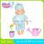 Hot sell 14 inch lovely baby doll(without music)+sunflower+pot two models mixed