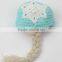 cotton fabric cap, knit headband, Crochet Hat, keep warm pigtail cap