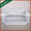 Small durable white porcelain rectangular roasters