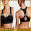 custom black fitness women padded sports bra adjustment seamless sports bra