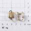 Christmas new coming gold plated 316L stainless steel CZ diamonds square shaped earrings