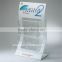 acrylic tabletop brochure display cases with small pockets