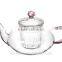 teapot and cups/hand made glass tea set