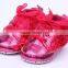 new arrival pink paillette bowknot cute fashion baby girls sports shoes