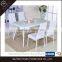 Oval tempered glass dining table LDT013