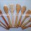 34cm long Bamboo Salad Slotted Spoon& Chef Spatula scoop