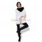 Pretty steps 2015 white v neck women loose pullover blouse patterns for winter
