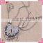 Heart shape necklace broken to 2 pieces, for mother necklace cheap price