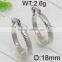 Fashionable simple round style 925 thailand silver hoop earring