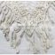 High quality water soluble cotton lace necklace in off-white