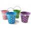Decorative Metal Bucket Tin Pail With Handle for Easter & Halloween Day