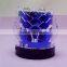 New arrival crystal lotus transparent colorful light speaker USB mini speaker creative speaker with radio function