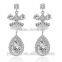 Wholesale Stock Small Order Fashion Women Flash Crown Zircon Earrings