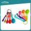 Toprank BSCI Factory Multi Use Food Grade 5PCS Colorful Baking Tools Plastic Measuring Spoon Set
