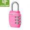 Zinc-Alloyed 3-Dial Combination Shackle Travel Security Lock