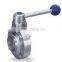 HF1B008 DN100 Weld Stainless Steel 304 Sanitary Low Price Butterfly Valve