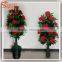 guangzhou wholesale cheap flower rose tree in artificial trees house for wedding decorative