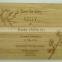 laser cutting wood bamboo card for invitation