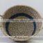 Round sea grass storage basket with handles