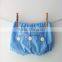 Wholesale Custom New Cute Baby Girl Clothes White Top and Blue Little Shorts